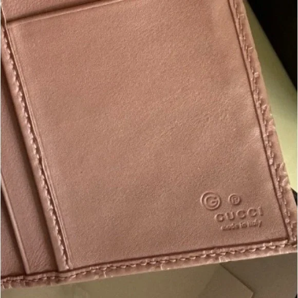Gucci Microguccissima leather flap continental wallet in pink with chain - Picture 14 of 14